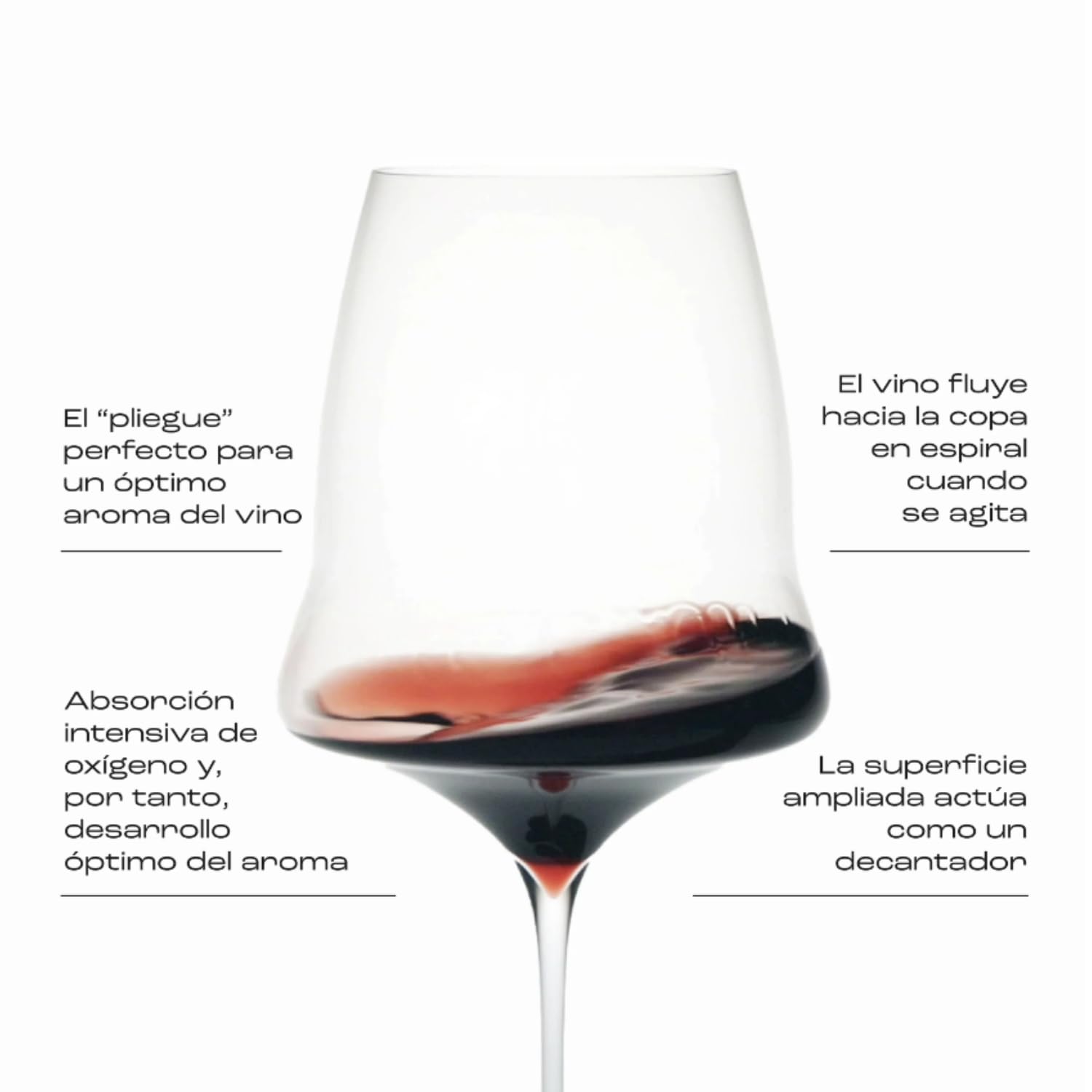 Pack 1 Copa de Cristal Con 800 ml de Capacidad Para Vino Tinto Josephine N º 3 - Mejor Seleccion Enovinos