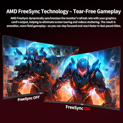 Image of PIJ 32 inch Curved Gaming Monitor 4K, 160Hz UHD PC Monitor Built-in Speakers, 1500R Computer Screen for Home Office Entertainment, DP, HDMI, VA Panel, Wall Mountable 75 * 75MM