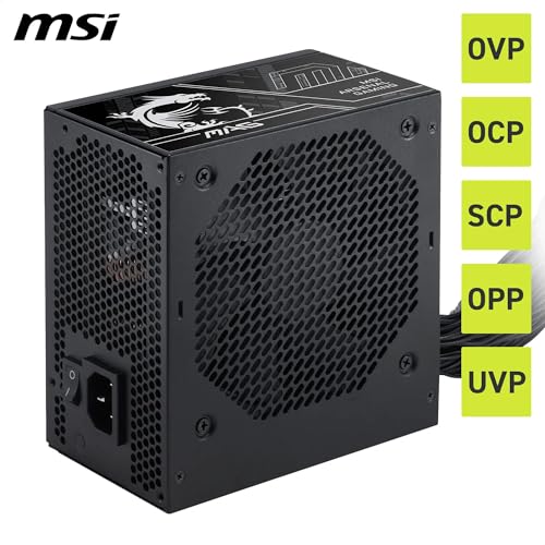 Image of MSI Pro MAG A750BN PCIE5 III PC Power Supply, 750W, ATX, 80 Plus Bronze