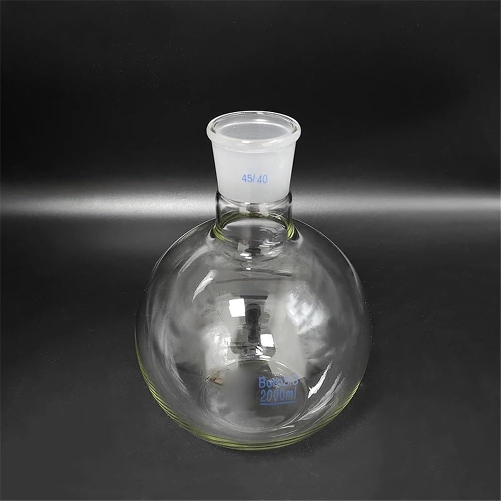 Vetreria da laboratorio Pallone a fondo piatto con bocca da 1000 ml a 50000 ml e giunto 45/40, pallone a collo singolo in vetro borosilicato(3000mL)