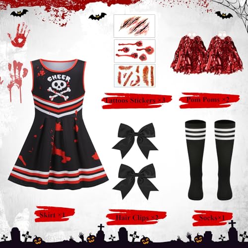 Disfraz de animadora zombie para niñas Halloween miniatura 3