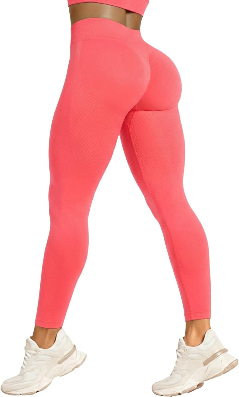 SMILODOX Leggings Damen Amaze Scrunch Pro, Butt Lift Sporthose High Waist V-Shape Trainingshose Seamless Blickdicht Yogahose Für Sport Fitness Alltag