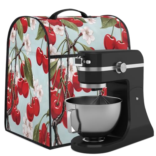 Coffee Maker Cover Cherry Flower Kitchen Appliance Covers Small Appliance Covers Blender Cover Juicer Cover Dust Covers for Kitchen Appliances with Top Handle and Pockets,Washable,C31