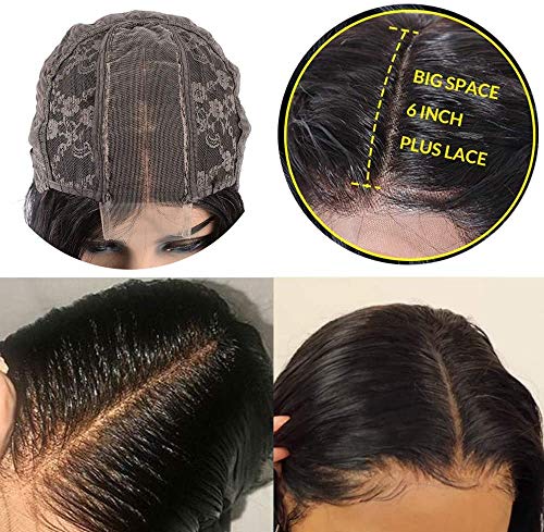TOOCCI Bob Wig Human Hair for Black Women Short Bob 2x6 Deep Part Lace Closure Wig Brazilian Straight Human Hair Glueless Bob Wigs with Baby Hair 150% Density (12inch) - Image 3