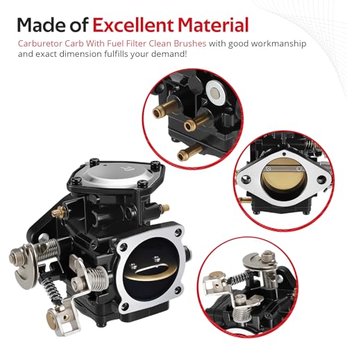 JAVIK Carburetor Carb With Fuel Filter Clean Brushes For Yamaha Mikuni 44MM Personal Watercraft Super Jet FX-1 WaveRunner WaveRaider WaveBlaster 650 700 1990-1997 O.E.M# 61X-14301-02-00