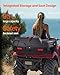 VEVOR ATV Rear Storage Box and Lounger, 95L ATV Cargo Box with Seat & Backrest, Waterproof LLDPE & Lockable Lounger Storage Box Fit Most ATVs with Rear Rack, Compatible with ATV, UTV, Can-Am Vehicles