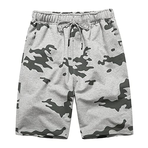 Pantal court camouflage homme YXWYXWA casual d'été bermuda souple