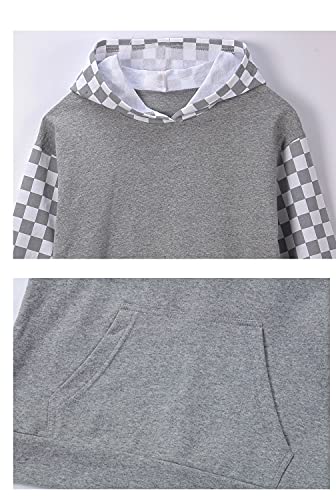 Image of Deeorla Little Boys Girls Cotton Tie Dye Hoodies Long Sleeve Pullover Sweatshirts for Big Kids 5-15Years