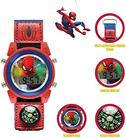 Montre Enfant Marvel Spider-Man - Numérique, Écran Tactile, Appareil Photo Et Jeux