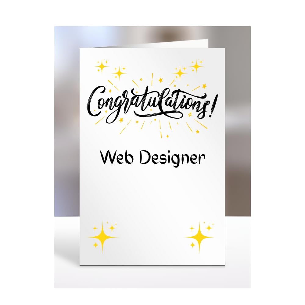 Congratulations Web Designer card, gifts for men, women, colleagues, boss, manager, son, daughter, grandson, presents for christmas, A5-243c_292