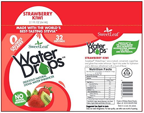 SweetLeaf Water Drops, Strawberry Kiwi, 2.1 Fl Oz (Pack of 1)