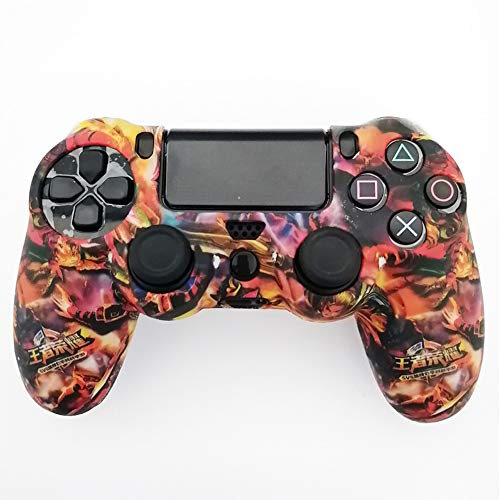 Preisvergleich Produktbild zhangfengjiao 3D-gedruckte Tarngriffabdeckung, rutschfeste, Schweißfeste Silikonschutzhülle Für Den Sony PS4 / PS4 Slim / PS4 Pro-Controller