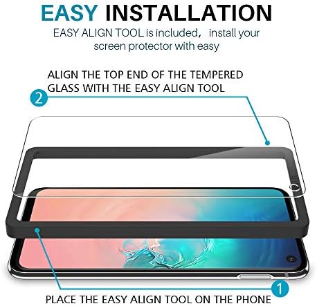 LϟK 3 Pack Screen Protector for Samsung Galaxy S10e - Tempered Glass HD Clear 9H Hardness Bubble Free Case Friendly Alignment Frame Easy Installation Screen Protective Film