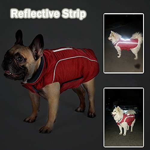Tfeng Reflective Dog Jacket Dog Coat Warm Padded Puffer Vest Puppy Jacket With Fleece Orange Xs #TOP4
