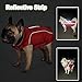 TFENG Reflektierend Hundejacke Brust 54-64cm, Rückenlänge 38cm Hundemantel Warm gepolstert Puffer Weste Welpen Regenmantel mit Fleece (Grün, L)