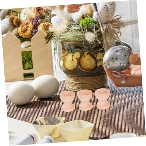 GALPADA 12 Stück Teiliges Set Unbemalte Holz Eierbecher für Ostern DIY Eierhalter aus Glattem Holz Kinderfreundlich Vielseitig für Osterdeko Familienfeiern und Küchengebrauch – Bild 5