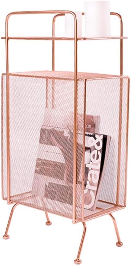 Wrought Iron Bookshelf Floor Stand Bedroom Bedside Living Room Shelf Sandwich Multi-Layer Magazine Rack