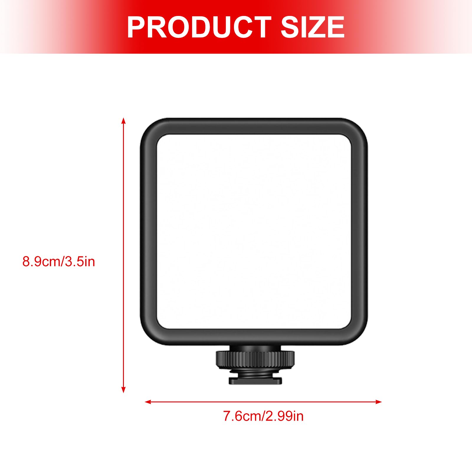 Cámara de luz de video LED 3200-5600K zapata fría pequeña iluminación de relleno de vlog de 3000 mAh, lámpara de panel de fotografía, transmisión de fotografía, panel de fotografía profesional