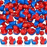 RoundFunny 60 Pcs Mini Resin Spiderweb Ducks Tiny Duck Miniature with Spiderweb Small Resin Animals Figures Landscape Decor for Home Office Car Decor Festive Gift