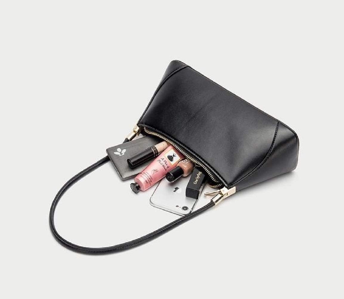 Barabum Retro Classic Hobo Clutch Shoulder Bag with Zipper Closure for Women (Black)