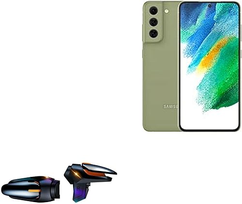 BoxWave Equipo para juegos compatible con Samsung Galaxy S21 FE - Pantalla táctil QuickTrigger Auto, botones de disparo Autofire Gaming Mobile FPS -