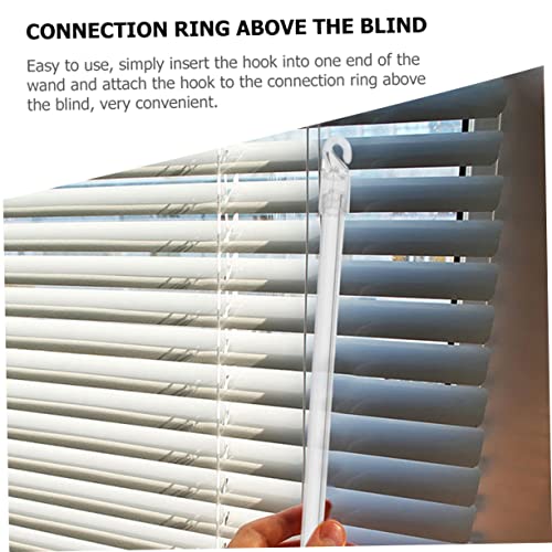 Betooky Venetian Blind Rod White Window Blinds White Accessories Clear Hooks Cordless Roller Blinds Blind Tilt Rod Curtain Rod Bracket Vertical Blind Vertical Blind Pull Rod Curtain Stick #TOP2