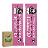 Clipper Fairtrade Hot Chocolate Sachets – Instant Single Serve Portions, Smooth & Creamy, Just Add Hot Water – Ideal for Home, Office, Catering - Pack of 50