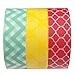Wrapables Marrakech Trellis Chevron and Circling Washi Tape, Set of 3
