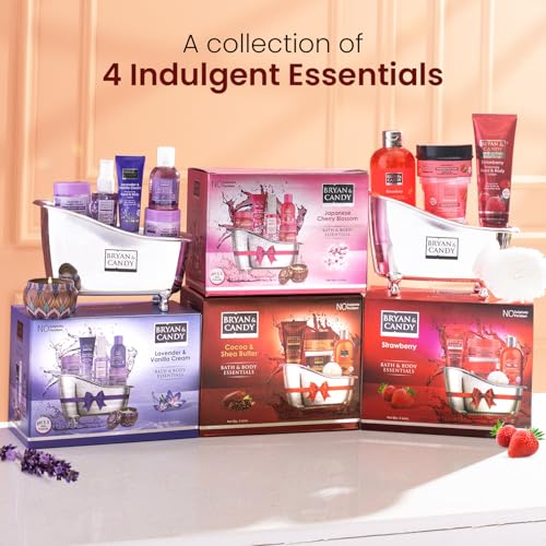 Image of Bryan & Candy Bath Tub Essentials|Gift Set For Women And Men | Complete Home Spa Experience (Cocoa Shea Tub Kit)