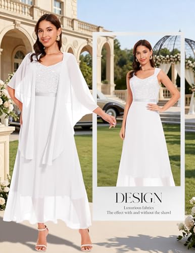 Image of BeryLove Summer Formal Wedding Guest Prom Dresses Sequin Cocktail Evening Lace Elegant Mother of The Bride Dress