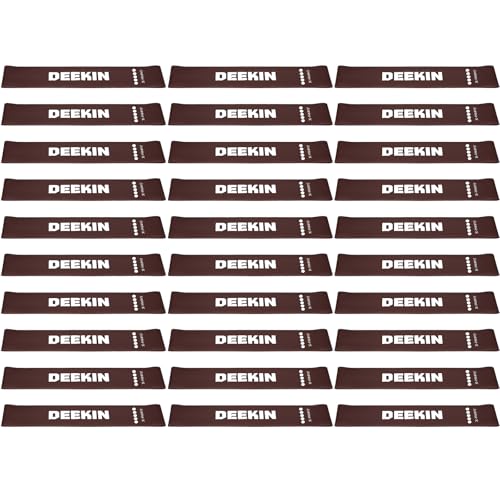 DEEKIN 30 Pcs Resistance Exercise Bands Bulk, Dark Brown, 40-50 Lbs
