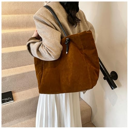 Slouchy Suede Hobo Bags Women Trendy Underarm Shoulder Bag Crescent Crossbody Purses Work College Travel Tote Handbag2