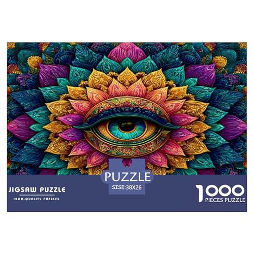 Puzzle De 1000 Piezas - Mandala Colorido, Actividad Artística Desafiante Y Relajante, plantaas artísticas, para Toda La Familia, Rompecabezas para Hombres Y Mujeres 38x26cm/1000pcs