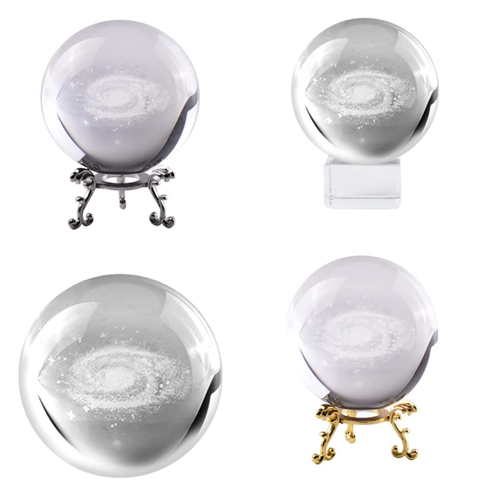 6Cm średnica Globe Galaxy miniatury kryształowa kula 3D grawerowane szkło kwarcowe kula kula akcesoria do dekoracji domu prezenty, jasne, XL