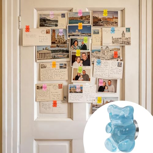 40 imanes de oso decorativos para refrigerador miniatura 4