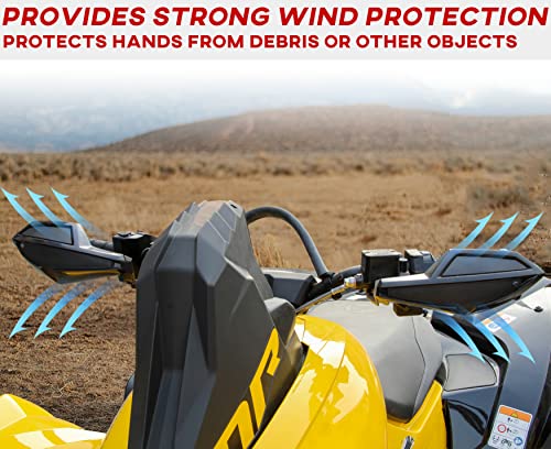 Sautvs Handguards Protector Wind Deflector For Can Am Outlander 13-22, Handlebar Guard Air Deflector Hand Guards W/Mount Kit For Can-Am Outlander Renegade 2013-2022 Accessories, Replace# 715001706 #TOP2