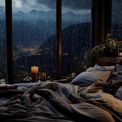 1 hora de sonidos de lluvia y truenos sonidos de la naturaleza para dormir, relajarse.
