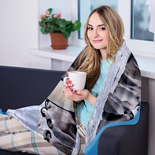Couverture douce contre le froid plaid pingouins compact lit canapé - 8