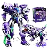 Resosese Transforming Toys Figures-Robot Toys for Boys, Action Figure for Kids 6 + Birthday Dinosaur Toys for Kids 5-7, ABS Metal Texture-Part of Alloy