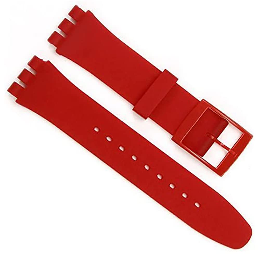 EwatchAccessories Replacement 17mm Red Silicone Rubber Watch Band Strap With Silver Buckle With Red Buckle (B0BSWMYQZB) Amazon Price History, Amazon Price Tracker