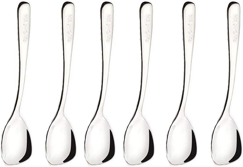 Dinner Spoon Set Stainless Steel Short Handled Stirring Spoon Juice Drink Milk Honey Coffee Stirring Stick Dessert Spoon Thickened Coffee Spoon Sugar Spoon Dinner Spoon/Soup