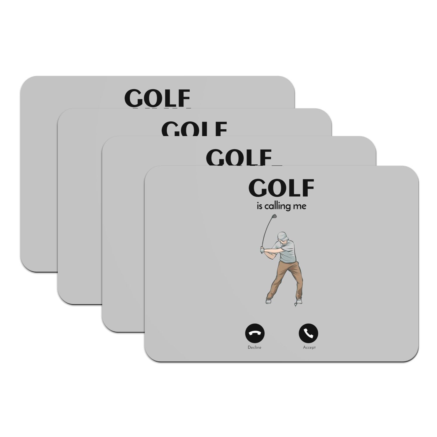 Dessous caoutchouc anti-glisse pour ce lot de 4 sets de table gris grand format