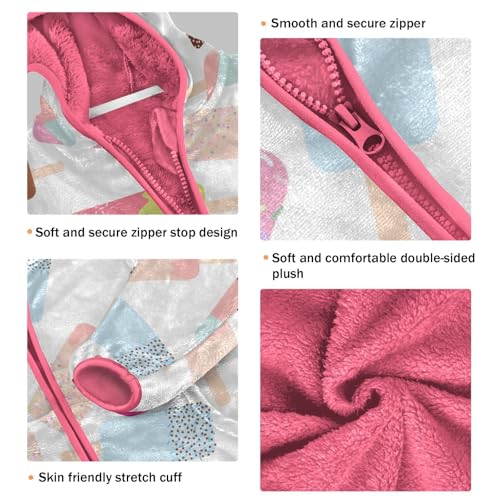 OTVEE Colored Ice Cream Popsicle Kids Hoodie Jacket Fall Spring Full Zip Warm Outwear Coat3