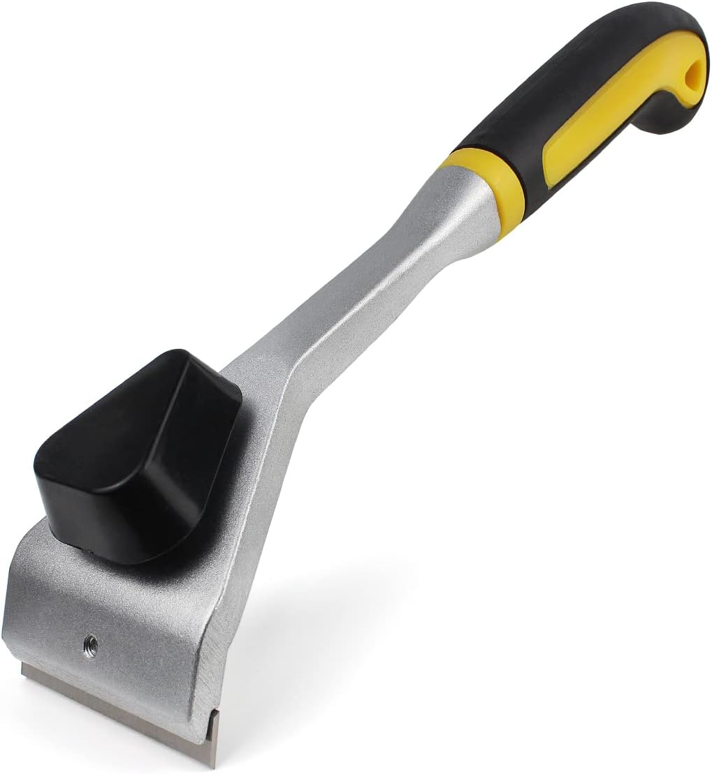 Topbidetec Carbide Paint Scraper with 60mm Double-Edged Tungsten Carbide Blades Soft Grip Wood Scraper for Removing Paint Glue Grout Varnish, TP-1560