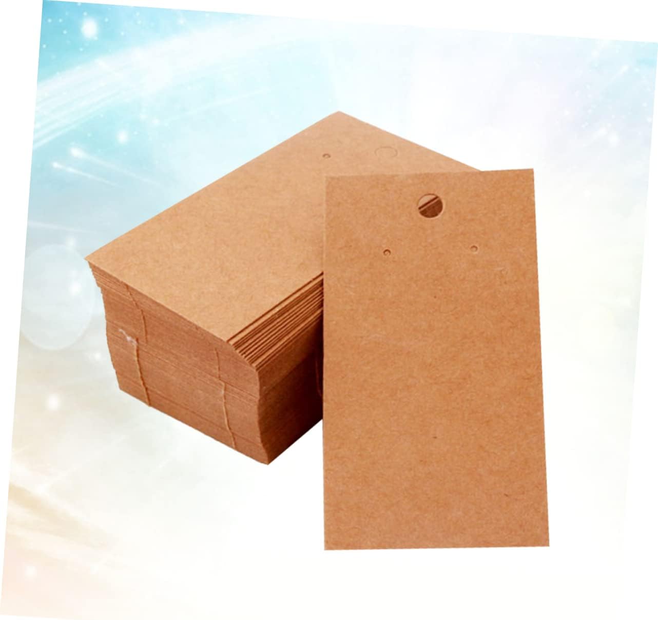 Gogogmee 200pcs Brown Earring Display Cards for Studs Kraft Paper Earring Holder Tags 5x9cm Jewelry Packaging for Fashion and Accessories