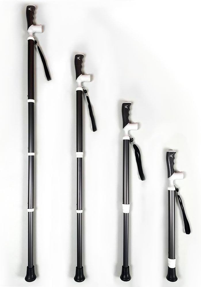 38Inch Crutches Cane Stick Adjustable Telescopic Titanium