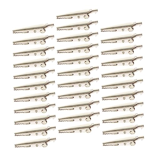 GRIRIW 100pcs Alligator Clip Alligator Clamp Power Tools Plated Crocodile Clamps Electrical Spring Clamp Simple Alligator Test Clip Mini Clamps Cable Clip Electrical Line Clip Iron Silver