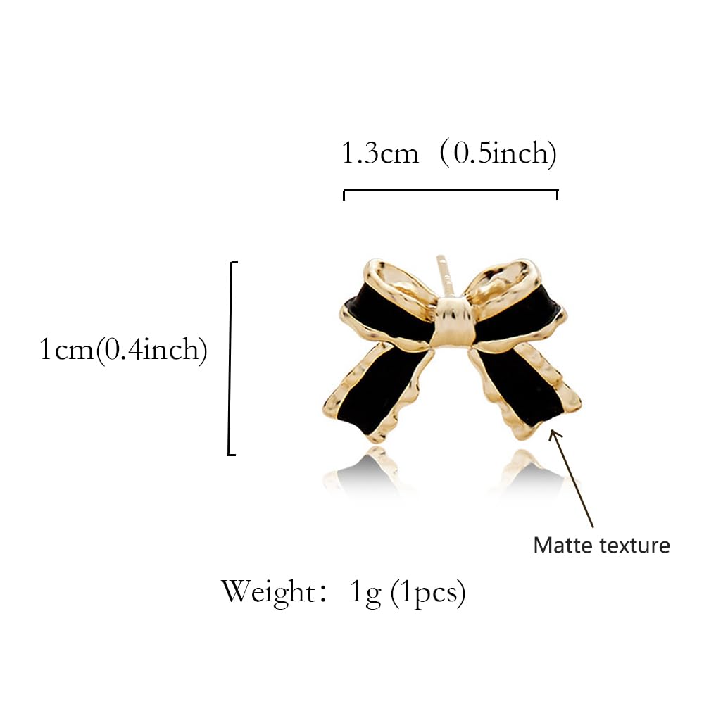 Gold Plated Bow small tiny cute stud hoop Earrings for Women Fashion Jewelry