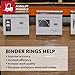 BinderRings Magnetic O-Ring Binder Mechanism (10 Pack), 3-Ring Binder Mechanism with 1-Inch O-Shaped Rings for Standard Letter Paper (8.5 Inches x 11 Inches), Includes 10 Vinyl Sheet Protectors