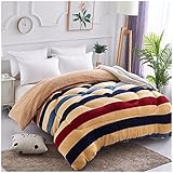 ZTGL Steppdecke Cashmere-Feeling - Super Weich und Flauschig - Dicke und Warme Fleecedecke - Kuschelige Bettdecke, Kuscheldecke, Warm Winter Wohndecke und Tagesdecke für Allergiker,A,220X240cm/4kg